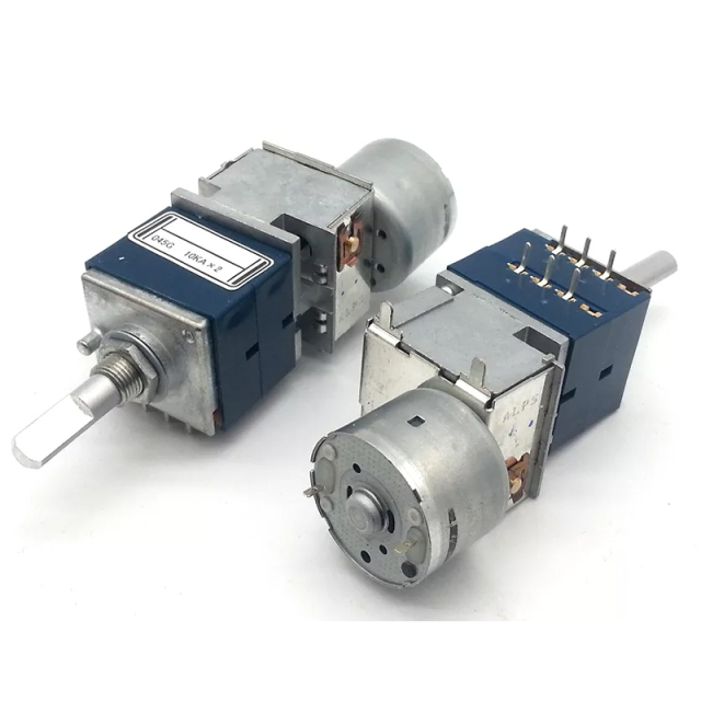 1 PC ALPS RK27 Motor Potentiometer Double 10kA 50kA 5KA 100KA 2X 3pins tube amplifier DIY parts