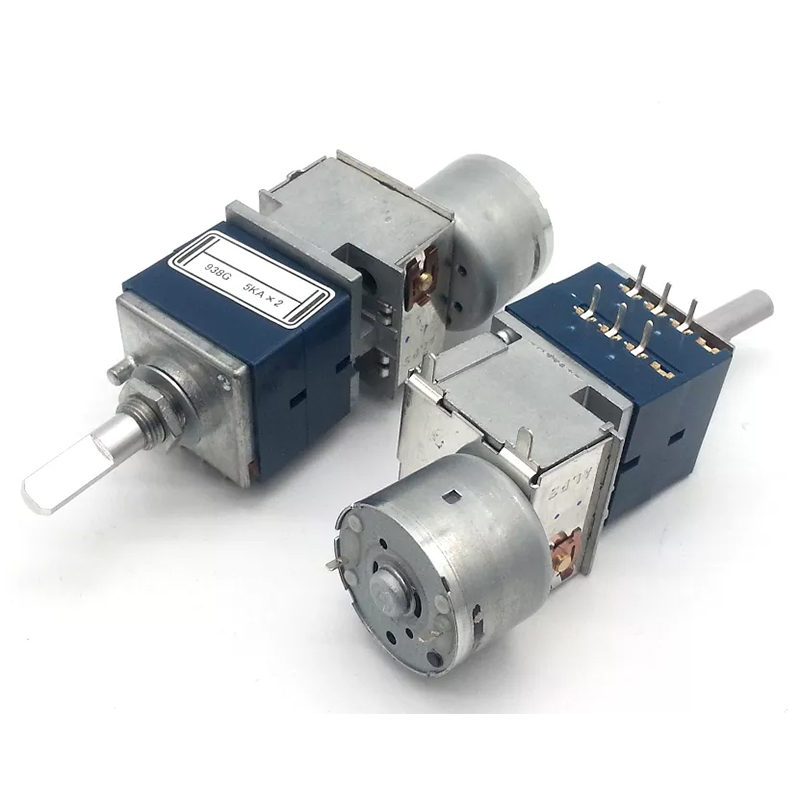 1 PC ALPS RK27 Motor Potentiometer Double 10kA 50kA 5KA 100KA 2X 3pins tube amplifier DIY parts