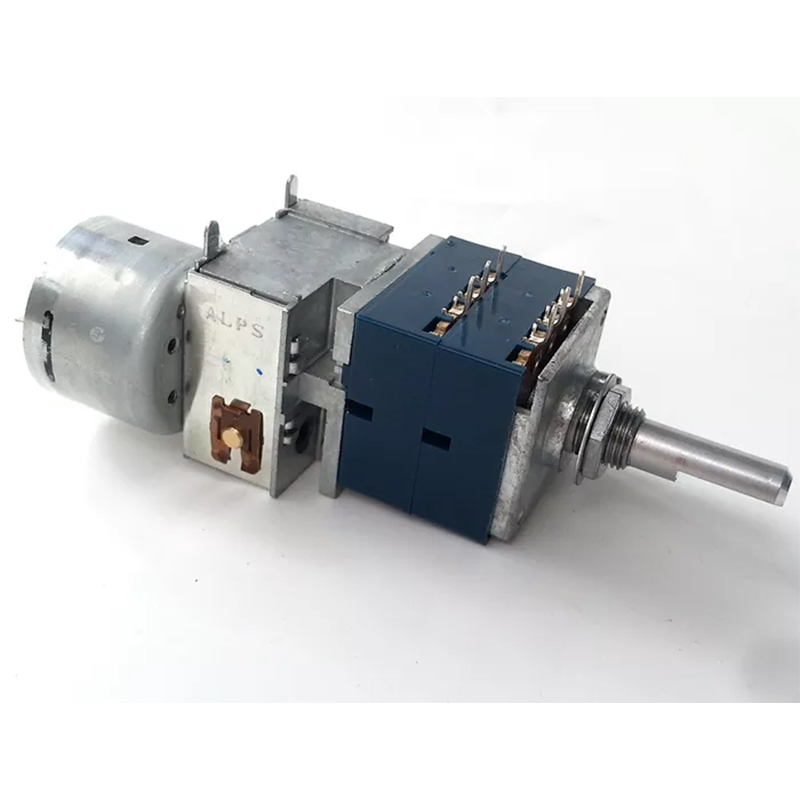 1PC ALPS RK27 motorized Potentiometer 50K 50KA 100K 6 pins Audio parts 25mm shaft
