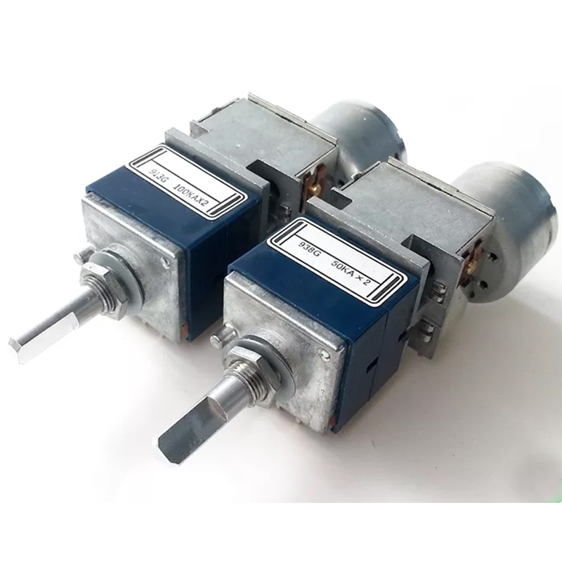 1PC ALPS RK27 motorized Potentiometer 50K 50KA 100K 6 pins Audio parts 25mm shaft