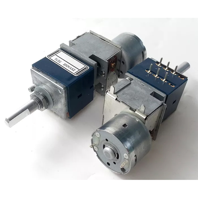 1PC ALPS RK27 motorized Potentiometer 50K 50KA 100K 6 pins Audio parts 25mm shaft