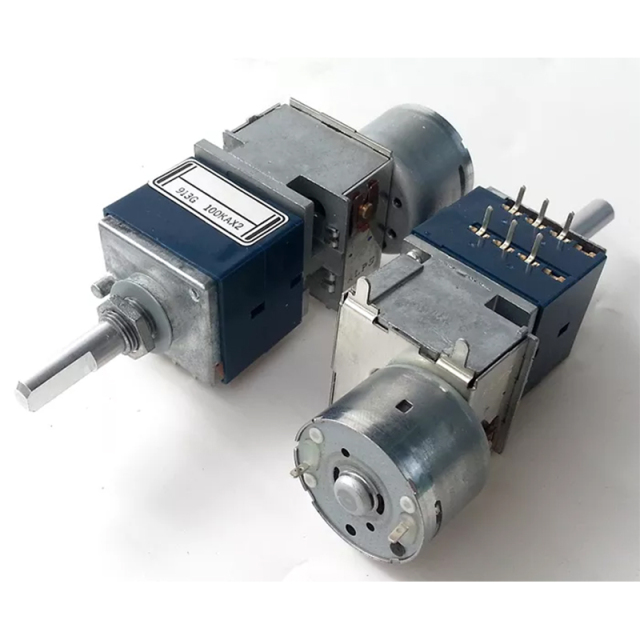 1PC ALPS RK27 motorized Potentiometer 50K 50KA 100K 6 pins Audio parts 25mm shaft