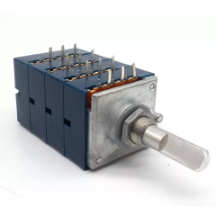 1PC ALPS RK27 4 Channels Volume Potentiometer Attenuator LOG 10KA 20KA 50KA 100KA Hifi Audio DIY parts