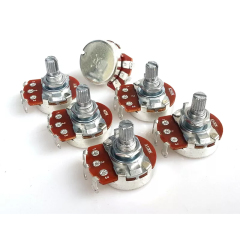 1PC 24 A type Single 3 soldering pin STEREO VOLUME Potentiometer peduncular shaft A500K A250K A100K A25K A1M