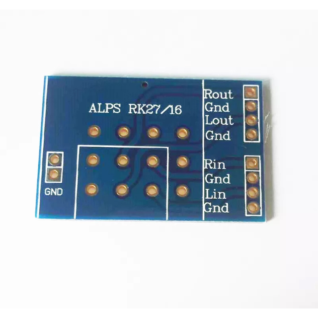 1PC Blue Black PCB for ALPS RK27 RK16 amplifer volume potentiometer with 2 terminal block connectors HIFI DIY parts
