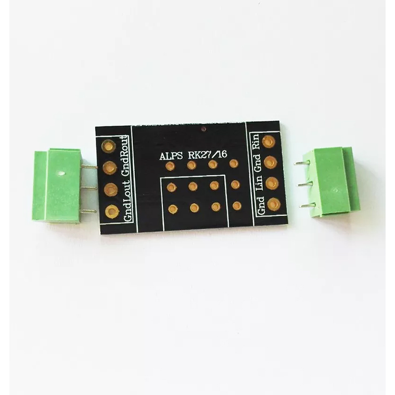 1PC Blue Black PCB for ALPS RK27 RK16 amplifer volume potentiometer with 2 terminal block connectors HIFI DIY parts