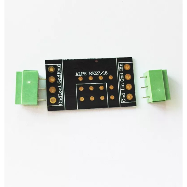 1PC Blue Black PCB for ALPS RK27 RK16 amplifer volume potentiometer with 2 terminal block connectors HIFI DIY parts