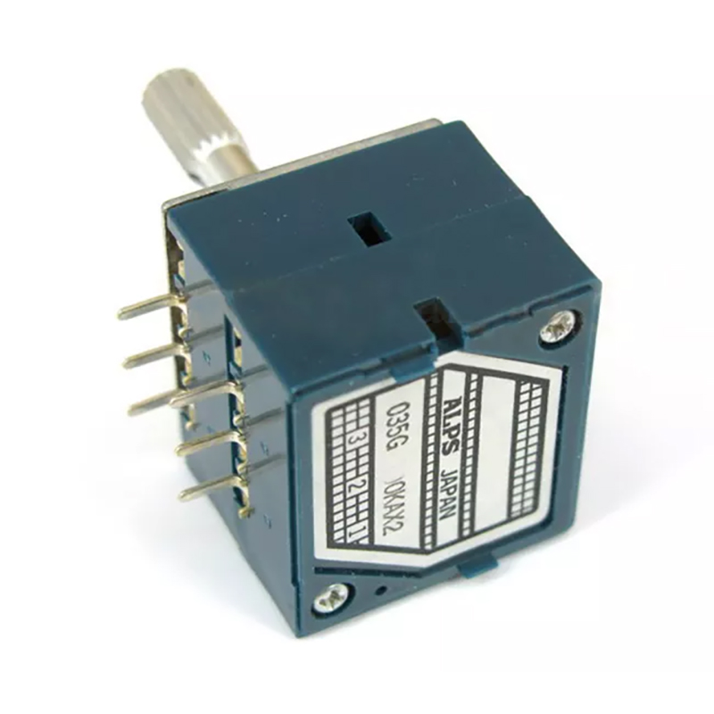 1PC ALPS RK27 STEREO VOLUME Potentiometer Dual 10K 50K 100K 250K 2x3 6pins peduncular shaft