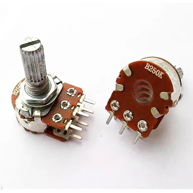 1PC 16 B type STEREO VOLUME Potentiometer PCB 6pins B100K B250K