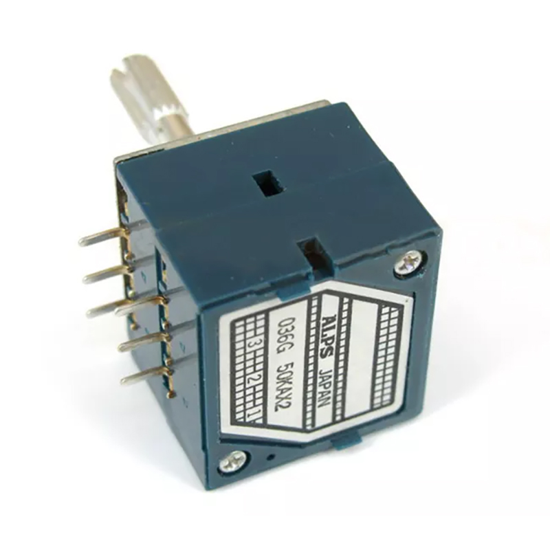 1PC ALPS RK27 STEREO VOLUME Potentiometer Dual 10K 50K 100K 250K 2x3 6pins peduncular shaft