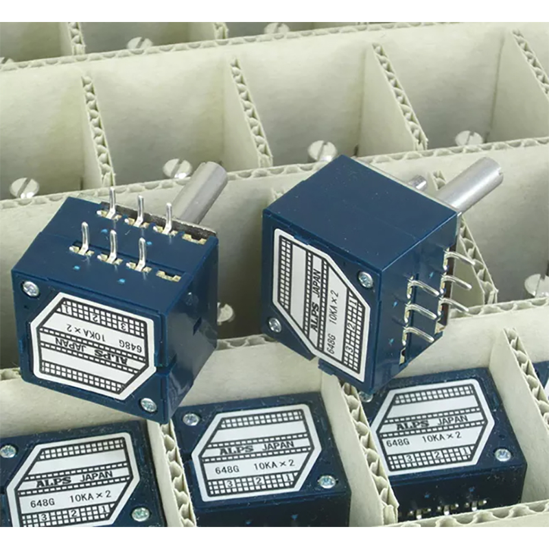 1pc Original Japan ALPS RK27 VOLUME Dual 10K 50K 100K 250K Potentiometer Round shaft 2X3 pin