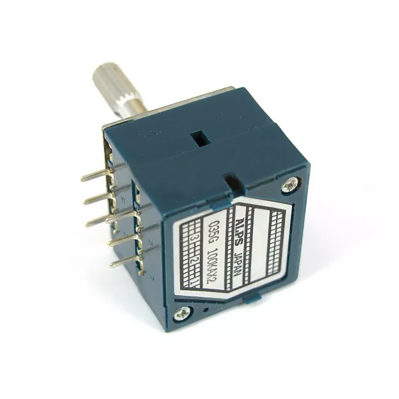 1PC ALPS RK27 STEREO VOLUME Potentiometer Dual 10K 50K 100K 250K 2x3 6pins peduncular shaft