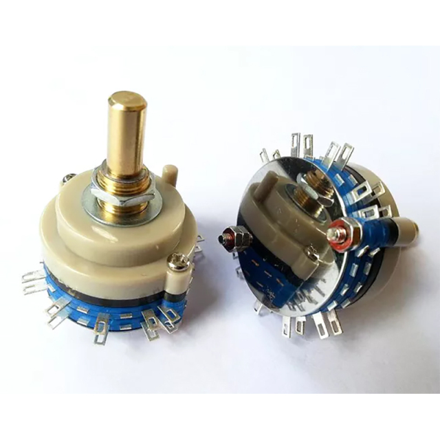 1PC 2pole 4step ROTARY SWITCH Attenuator Pot Potentiometer Volume Control