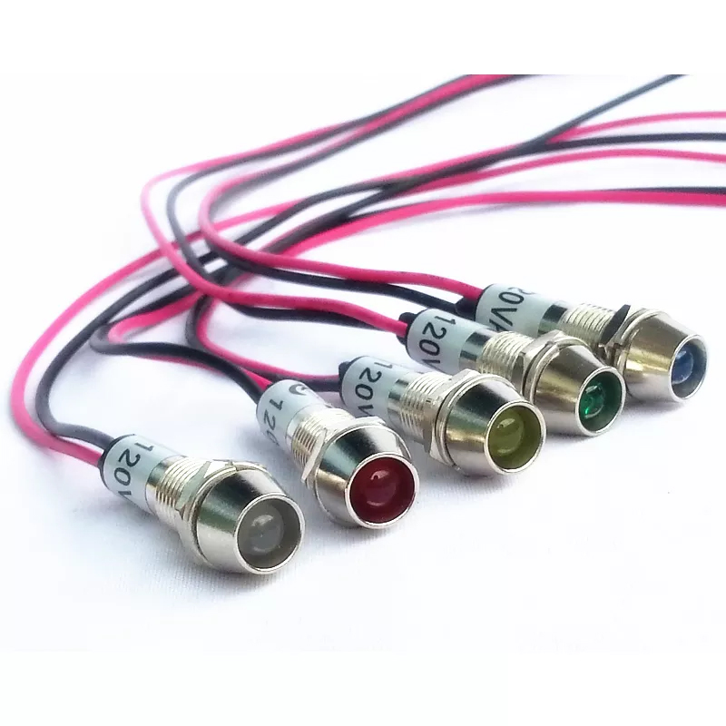 10 pcs 120V tube radio dial indication Lamp Light Bulb LED Green light power light