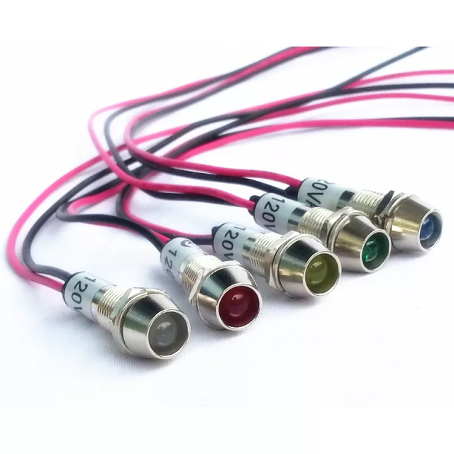 10 pcs 120V tube radio dial indication Lamp Light Bulb LED Green light power light