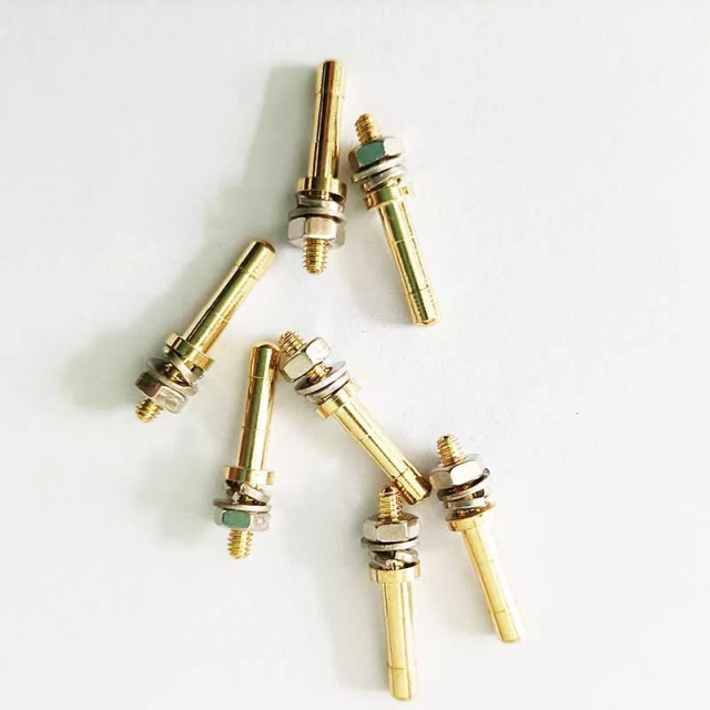 1pc Gold Plated Brass Turret Board Terminal Lug Posts Tag Strip for Guitar AMP Vintage Audio Amplifier DIY Porject