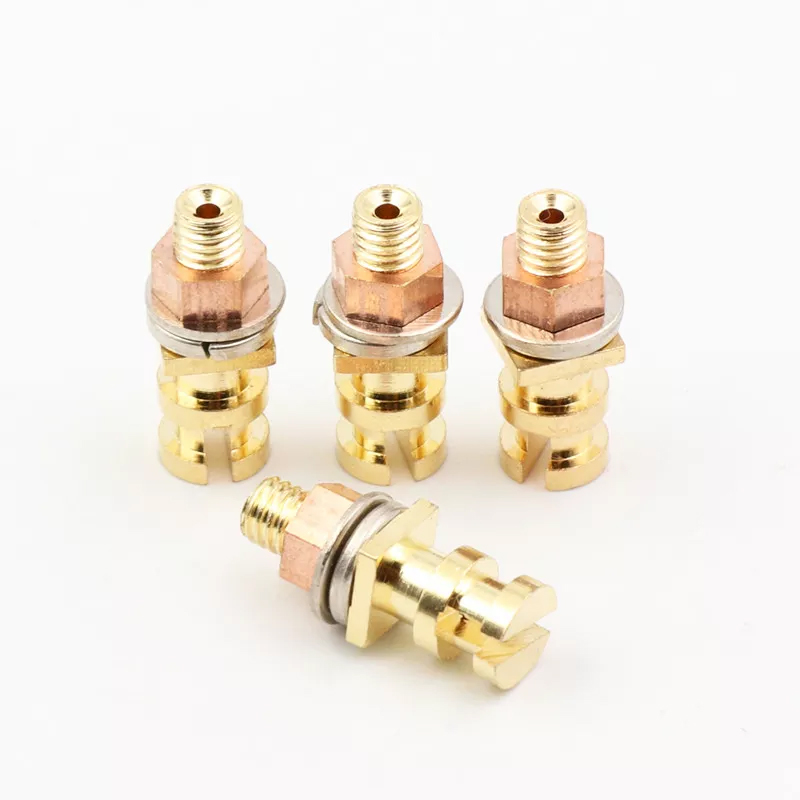 50PCs Gold Plated Brass tag Board Turrets Posts Lugs FOR Tube Guitar Amp DIY