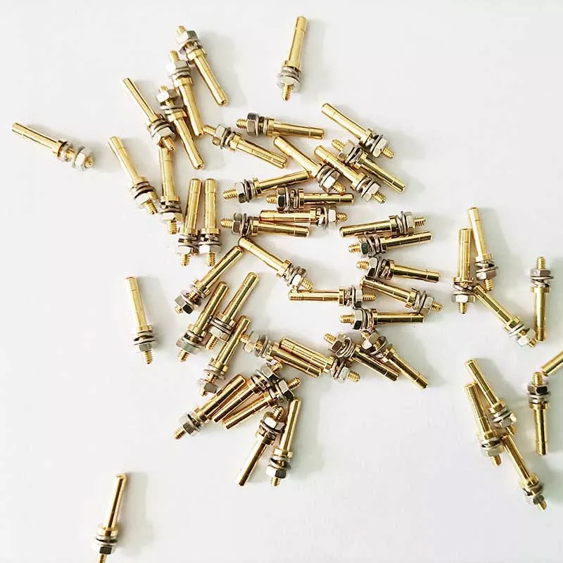 1pc Gold Plated Brass Turret Board Terminal Lug Posts Tag Strip for Guitar AMP Vintage Audio Amplifier DIY Porject