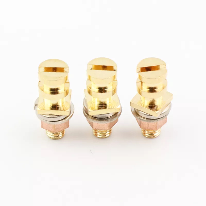 50PCs Gold Plated Brass tag Board Turrets Posts Lugs FOR Tube Guitar Amp DIY