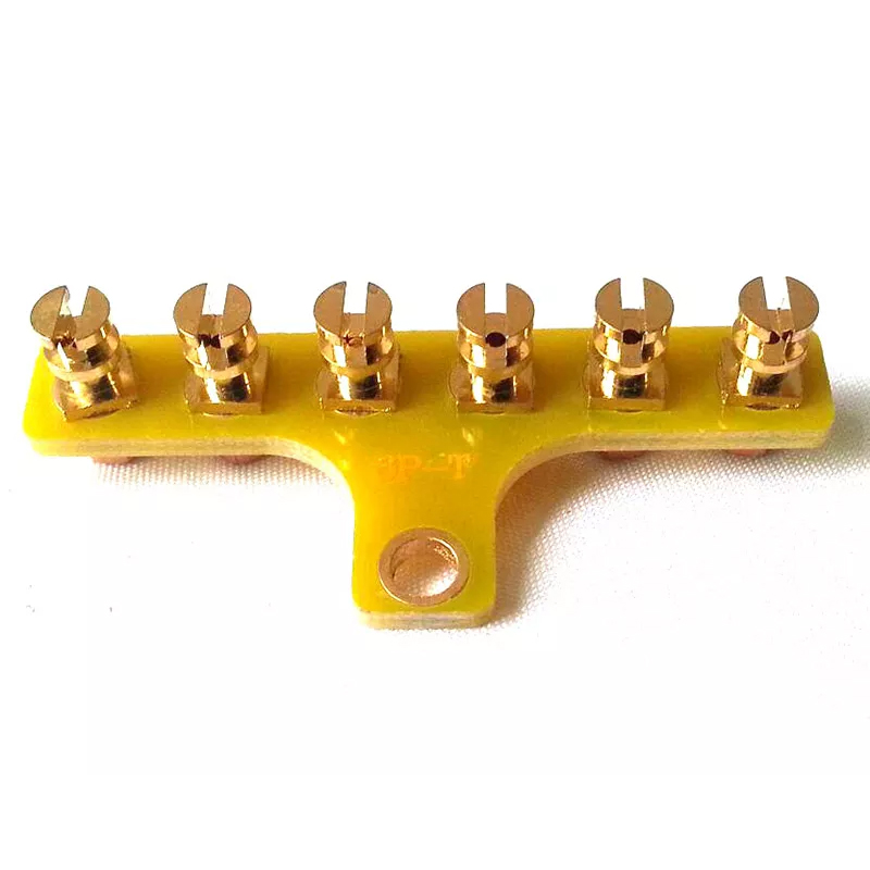 1PC T-Style 6-post Brass Tube Audio Amps DIY Tag Strip Tag Board Turret Board HIFI Audio DIY