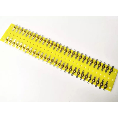 1PC 300X56x1.5mm Yellow silver plated pin Copper TURRET Guitar AMP TAG BOARD STRIP BOARD