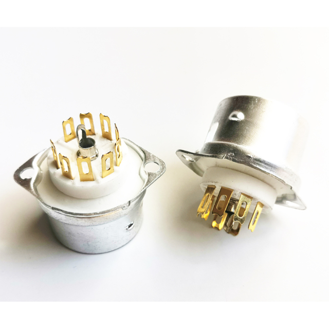 1PC GZC9-F-B Tube Socket Gold Silver plated for valve tube