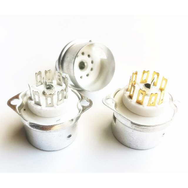 1PC GZC9-F-B Tube Socket Gold Silver plated for valve tube