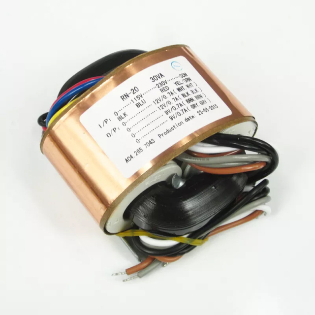 1PC 115V-230V Double 9V Plus Double 12V Oxygen-Free Copper Transformer 30W R type Audio Tube Preamplifier Transformer