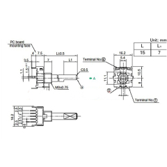 ALPS SRBV 4 postion Potentiome​ter rotary switch