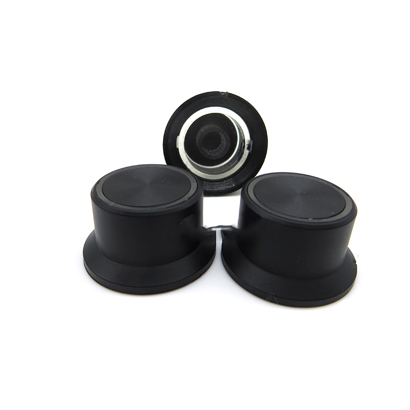 1PC 25X15mm Plastic AMP volume potentiometer Knob D type hole 6.0mm hole for HIFI AMP