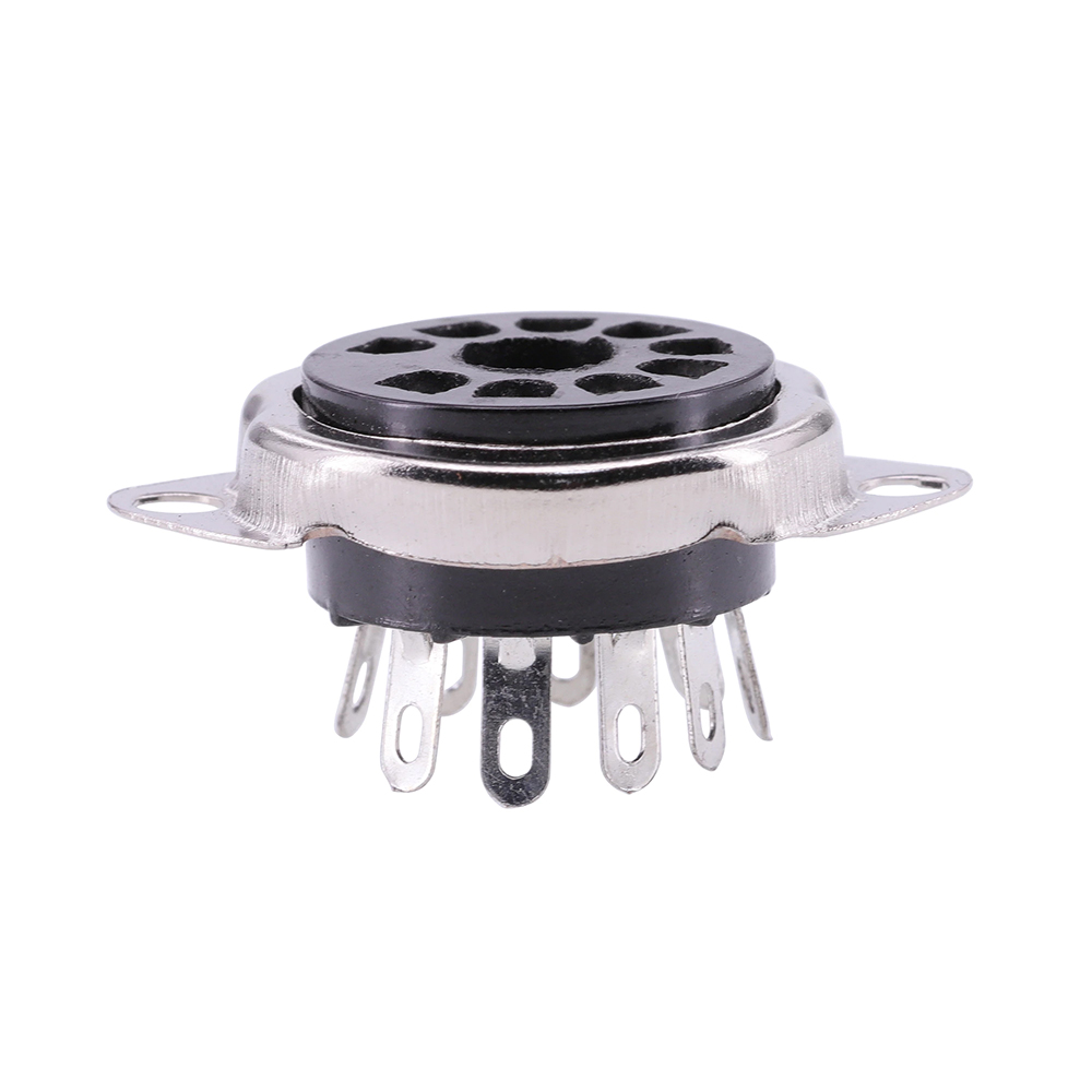Tin Plated  12AX7 12AU7 6199 6922 EL84 ECC81 ECC82 ECC83 Tube Valve Socket 9Pin Bakelite Tube Socket Vacuum Tube Amplifier HIFI Audio DIY