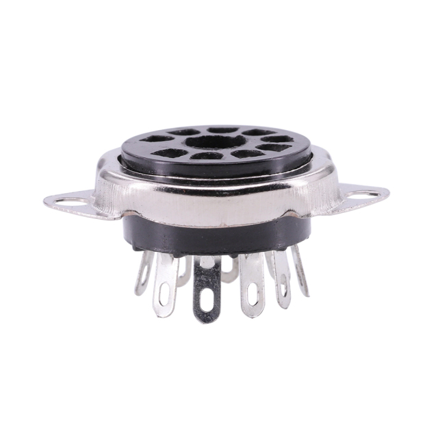 Tin Plated  12AX7 12AU7 6199 6922 EL84 ECC81 ECC82 ECC83 Tube Valve Socket 9Pin Bakelite Tube Socket Vacuum Tube Amplifier HIFI Audio DIY