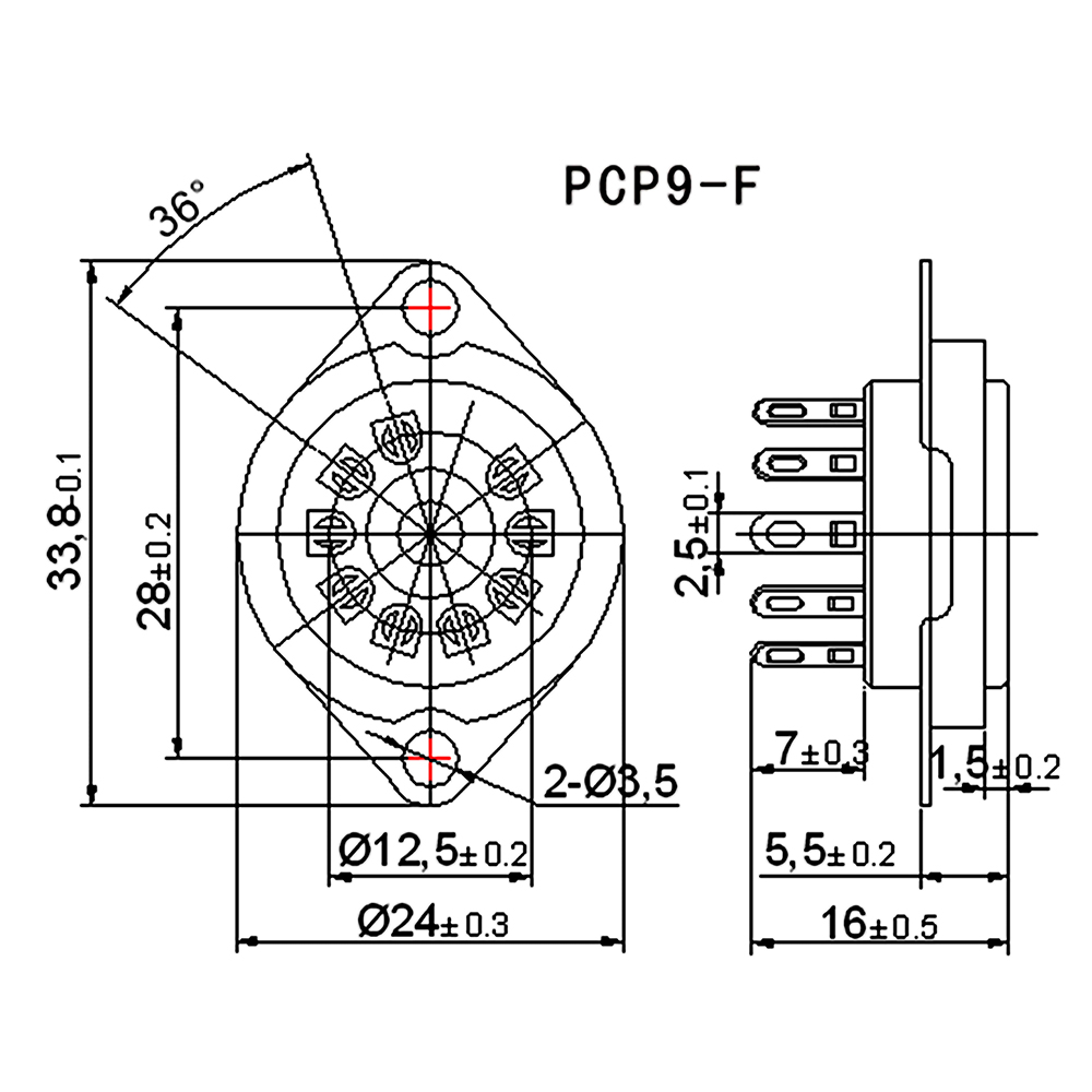Tin Plated  12AX7 12AU7 6199 6922 EL84 ECC81 ECC82 ECC83 Tube Valve Socket 9Pin Bakelite Tube Socket Vacuum Tube Amplifier HIFI Audio DIY