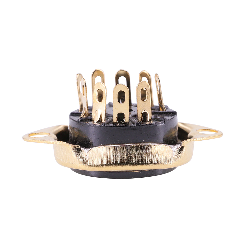 Gold Plated  12AX7 12AU7 6199 6922 EL84 ECC81 ECC82 ECC83 Tube Valve Socket 9Pin Bakelite Tube Socket Vacuum Tube Amplifier HIFI Audio DIY
