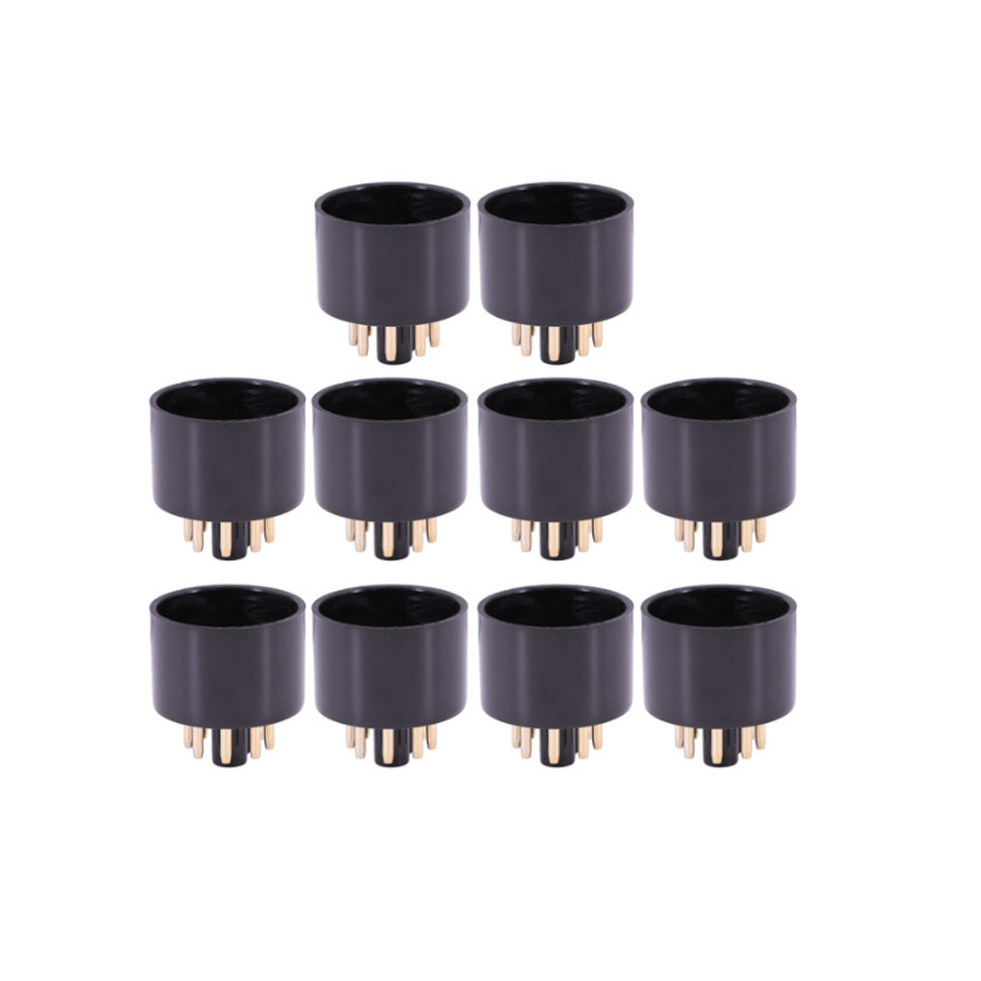 Gold plated Black Tube Socket S8AES Bakelite Tube Base For KT88 KT66 6550 EL34 GZ34 Vacuum Tube Amp HIFI DIY