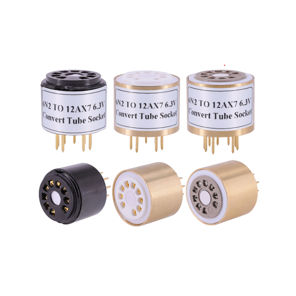 1PC 6922 6N2 TO 12AX7 ECC83 12AX7B 6.3V Bottom DIY Audio Vacuum Tube Adapter Socket Converter