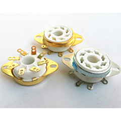 1PC Tin plated 8PIN Tube Socket Ceramic GZC8-Y-6 Valve Tube Base KT88 6550 EL34 6SN7 5Z3P Vacuum Tube Amplifier Vintage Audio HIFICeramic Tube Socket