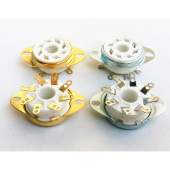 1PC Tin plated 8PIN Tube Socket Ceramic GZC8-Y-6 Valve Tube Base KT88 6550 EL34 6SN7 5Z3P Vacuum Tube Amplifier Vintage Audio HIFICeramic Tube Socket