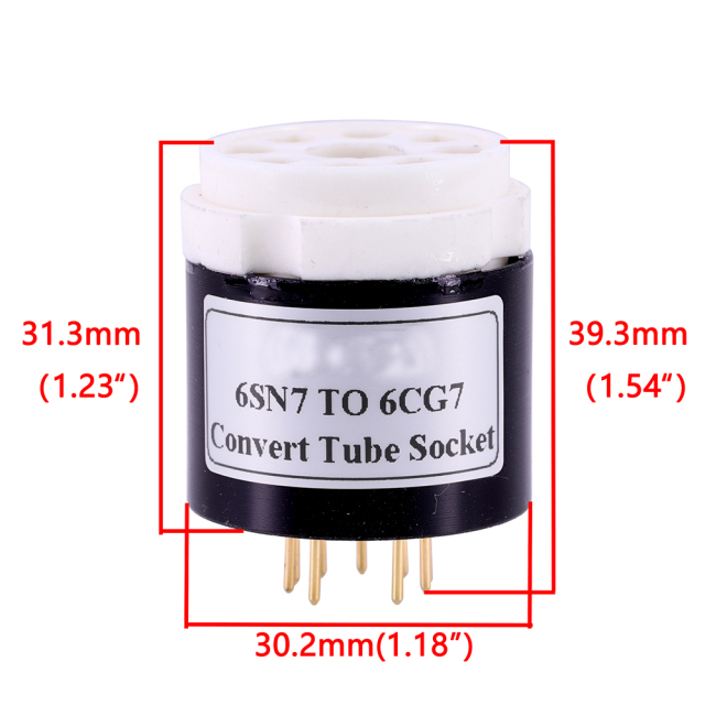 6SN7 TO 6CG7  Vacuum Tube Socket Adapter