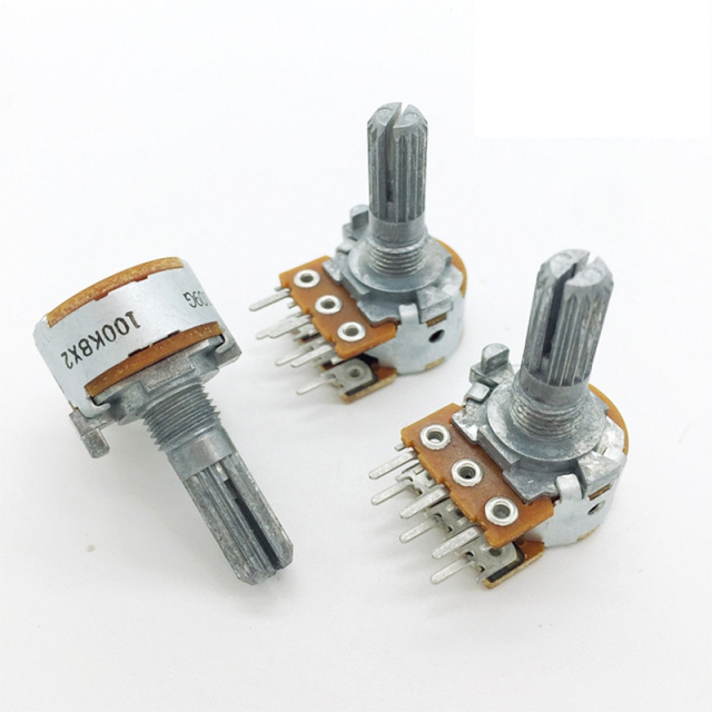3pin ALPS RK163 Volume potentiometer STEREO 10KB 20KB 50K 100K
