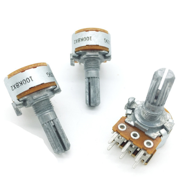 3pin ALPS RK163 Volume potentiometer STEREO 10KB 20KB 50K 100K