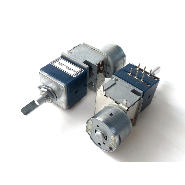 ALPS RK27 Motor Potentiometer Double 5K 10K 50K 100K 6pins HIFI DIY Half Round shaft