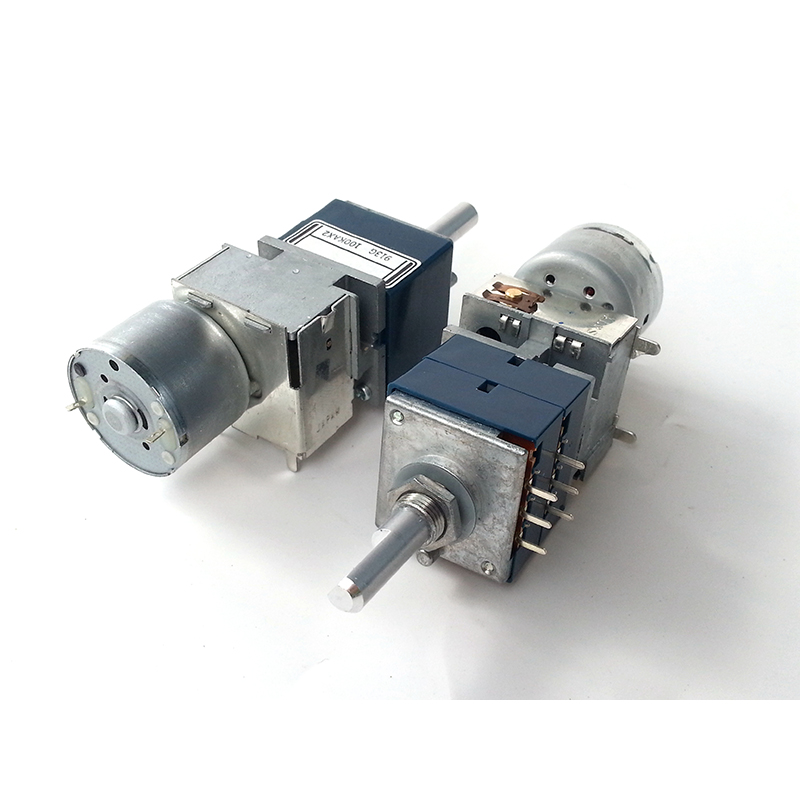 ALPS RK27 Motor Potentiometer Double 5K 10K 50K 100K 6pins HIFI DIY Half Round shaft