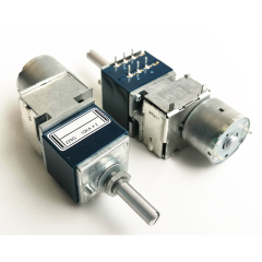 ALPS RK27 Motor Potentiometer Double 10K 50K 100K 6pins HIFI DIY Round shaft