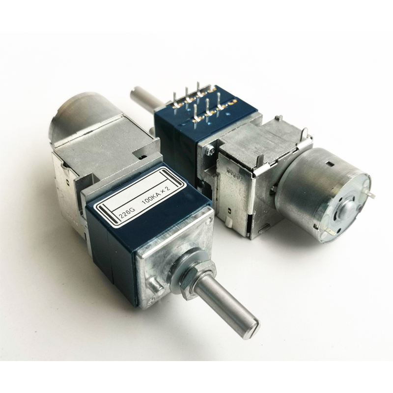 ALPS RK27 Motor Potentiometer Double 10K 50K 100K 6pins HIFI DIY Round shaft