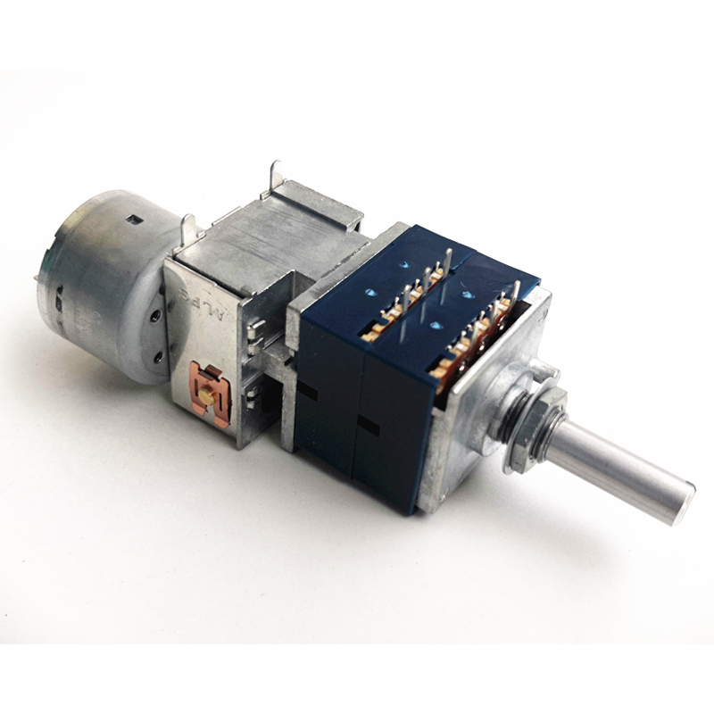 ALPS RK27 Motor Potentiometer Double 10K 50K 100K 6pins HIFI DIY Round shaft