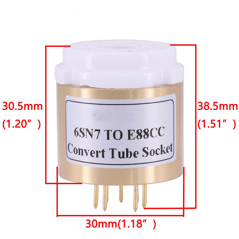 1PC White Ceramic CV181 6SL7 6N8P 6N9P 6SN7 TO ECC88 E88CC 6DJ8 6N2 6922 DIY Audio Vacuum Tube Amplifier Convert Socket Adapter