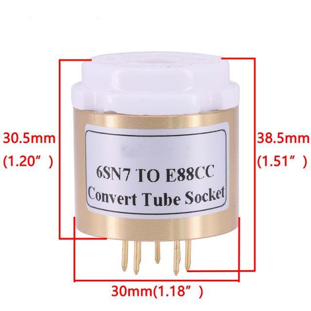 1PC White Ceramic CV181 6SL7 6N8P 6N9P 6SN7 TO ECC88 E88CC 6DJ8 6N2 6922 DIY Audio Vacuum Tube Amplifier Convert Socket Adapter B