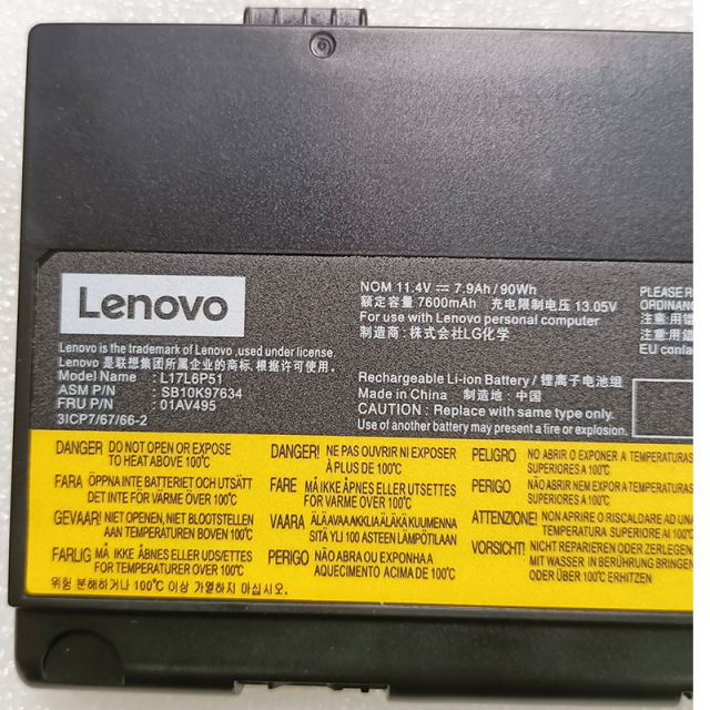 Original 01AV495 01AV496 L17L6P51 L17M6P51 Laptop Battery for Lenovo ThinkPad P50 P51 P52 SB10K97634 SB10K97635 00NY493