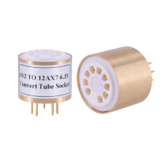 1pc 6N2 TO 12AX7 6.3V Valve Tube Amplifier Socket converter adapter ceramic socket with copper case